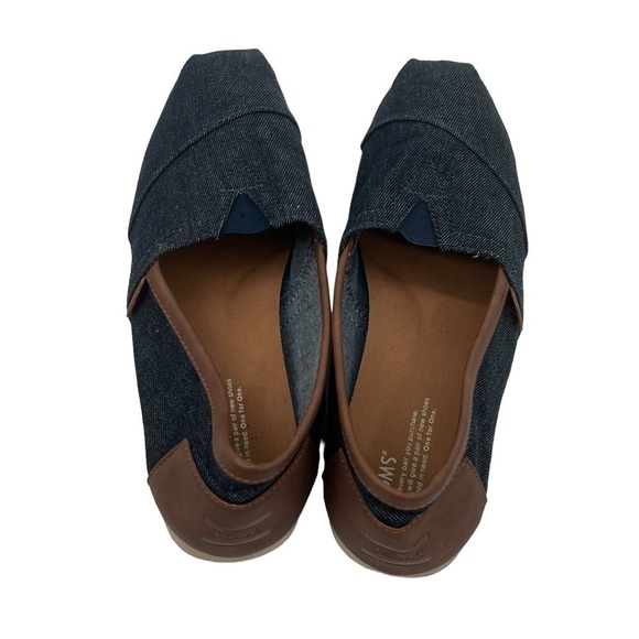 TOMS Blue Denim Classics Slip On Shoes Size 10.5 Men's - Picture 4 of 10